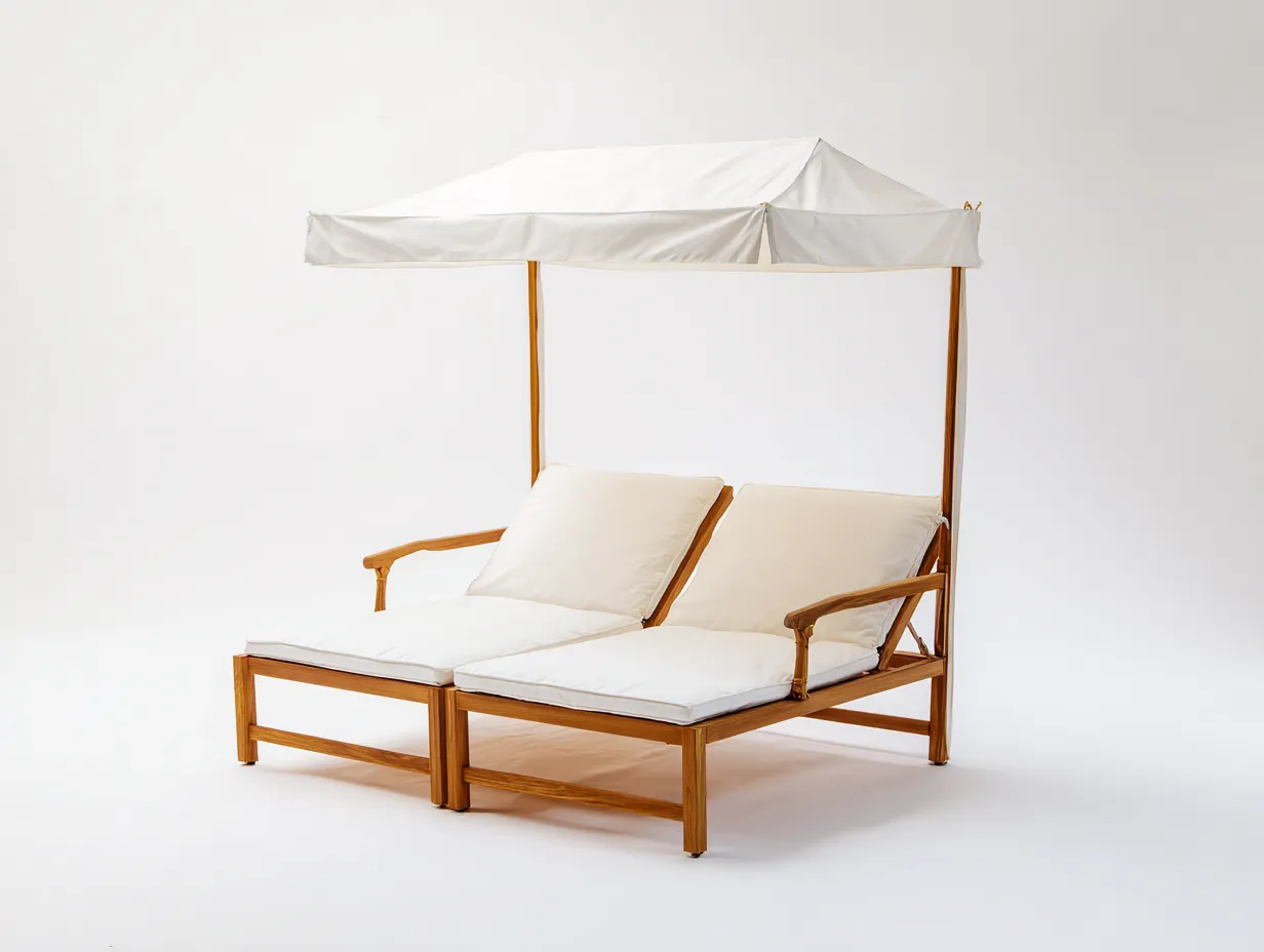 Bain de soleil-bois-tissu-212 x 154 x 236 cm-blanc-naturel-style contemporain-Nestuphaus