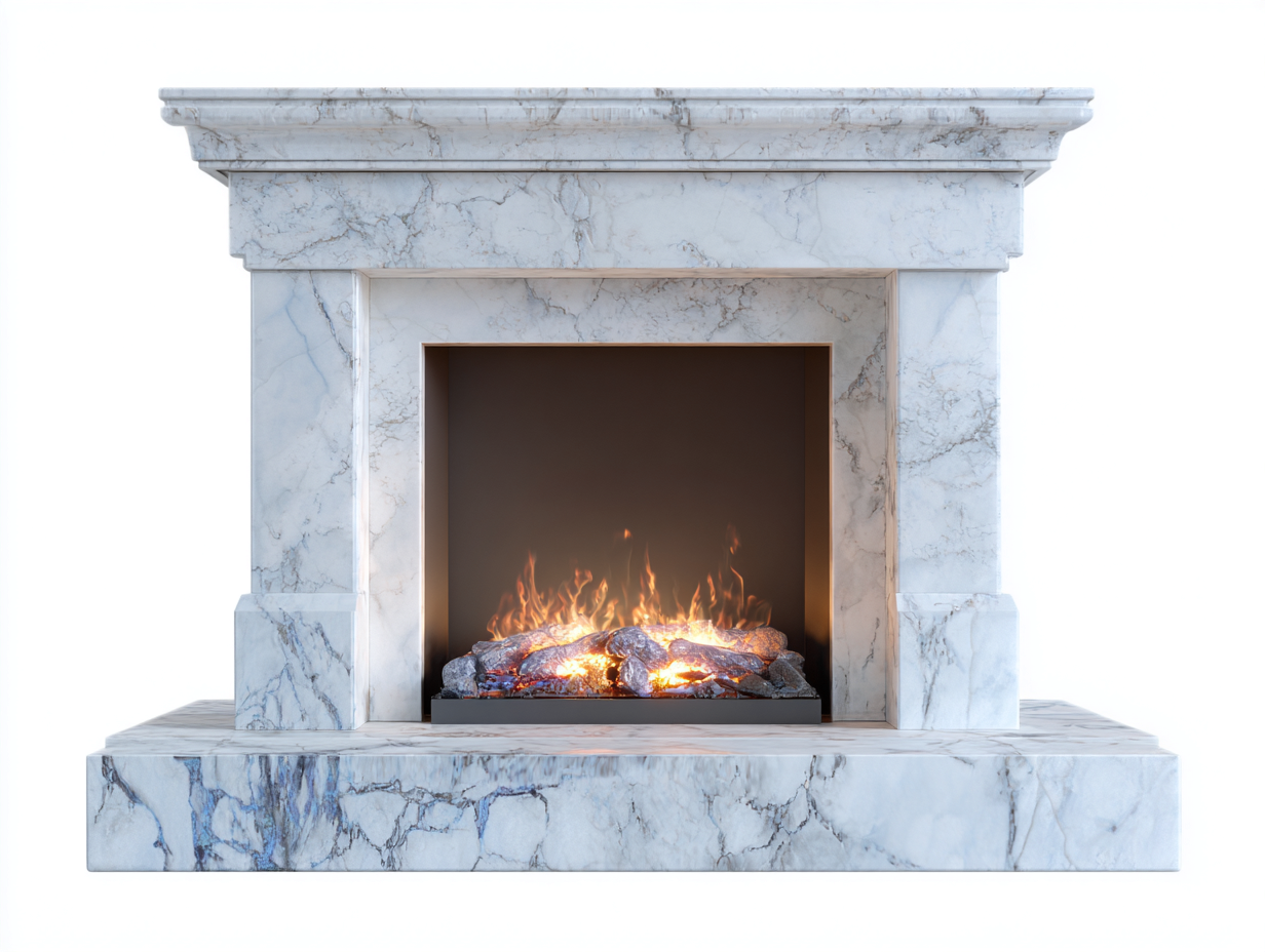 Cheminée électrique - panneaux techniques-verre-métal - 150 x 35 x 124 cm - blanc-gris-bleu-noir-orange - style moderne intemporel-Nestuphaus