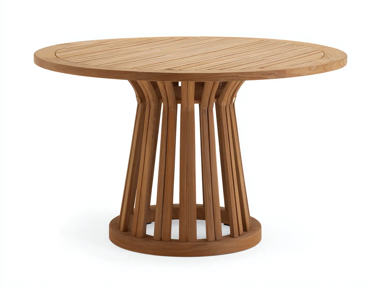 Table de jardin - Bois - 120 x 120 x 75 cm - Brun naturel - Style moderne-Nestuphaus