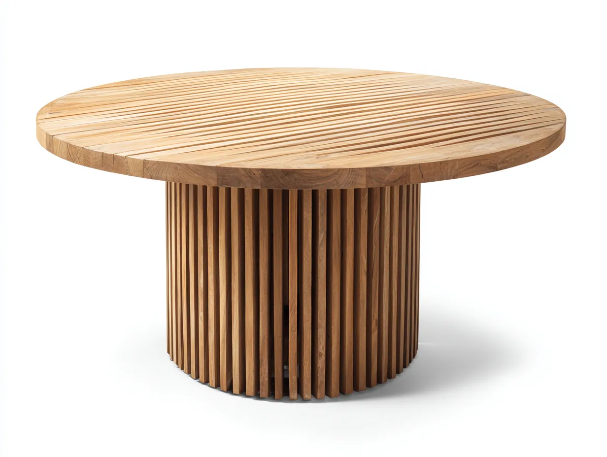 Table de jardin - Bois - 150 x 150 x 76 cm - Bois naturel - Style moderne-Nestuphaus