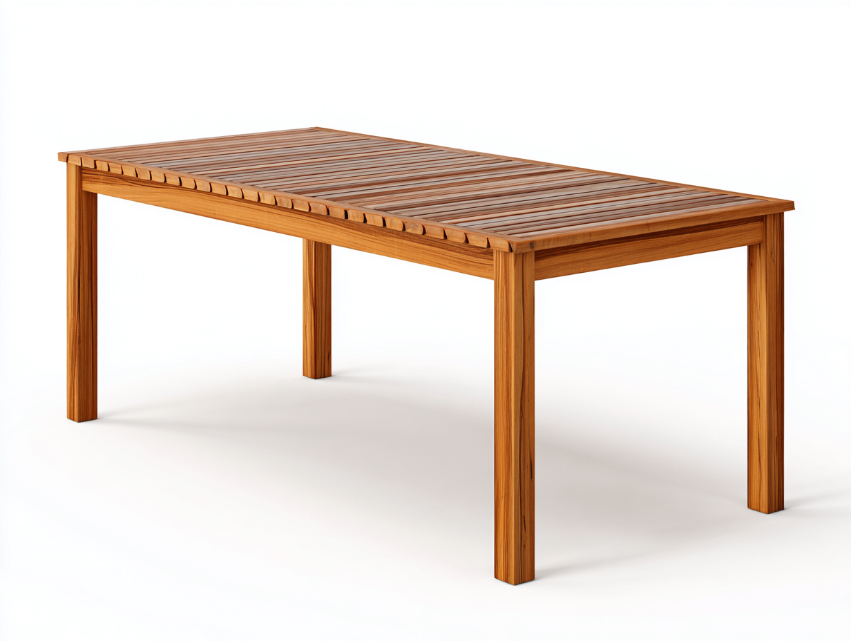 Table de jardin - Bois - 210 x 95 x 75 cm - Brun miel - Style contemporain-Nestuphaus