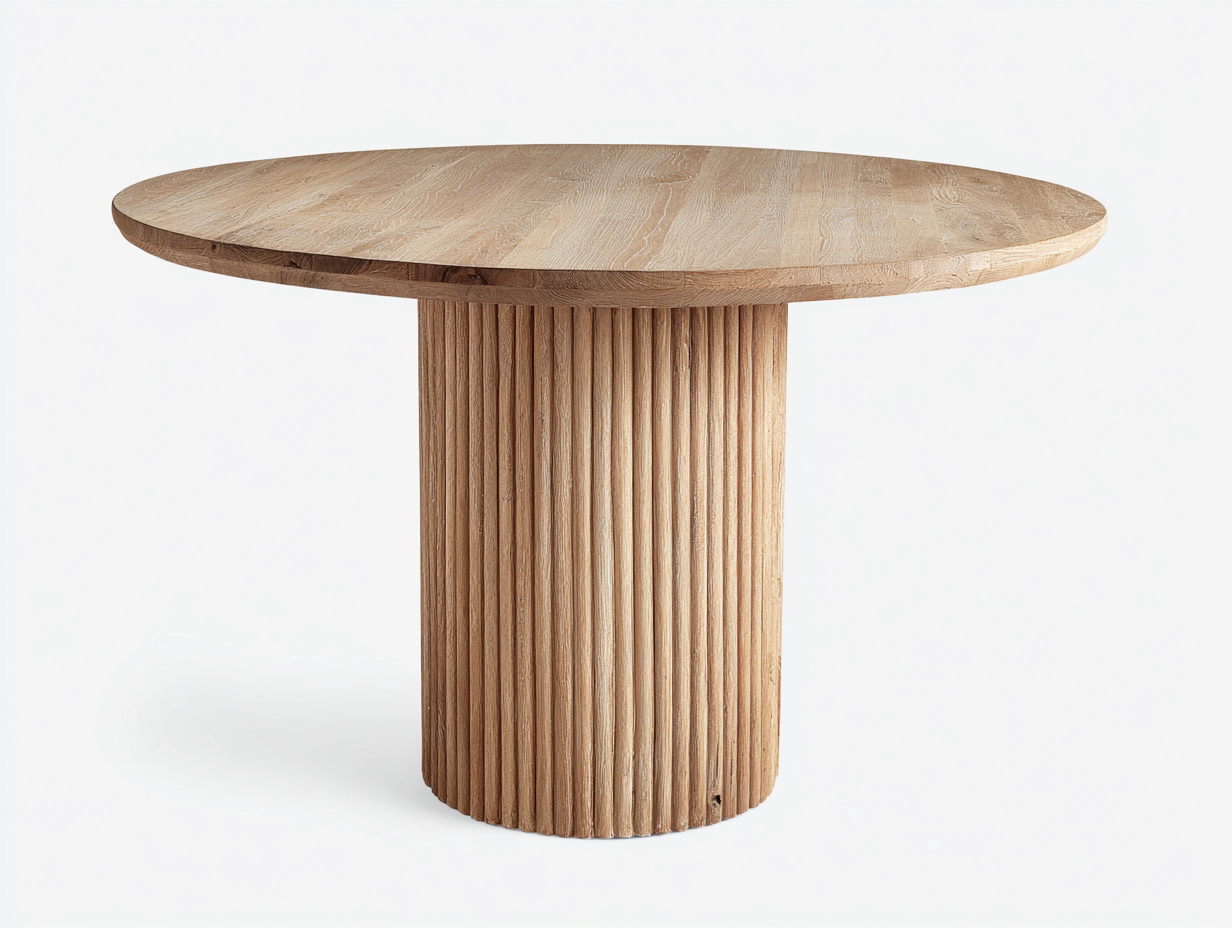 Table de jardin - Bois - 130 x 130 x 76 cm - Beige naturel - Style moderne-Nestuphaus
