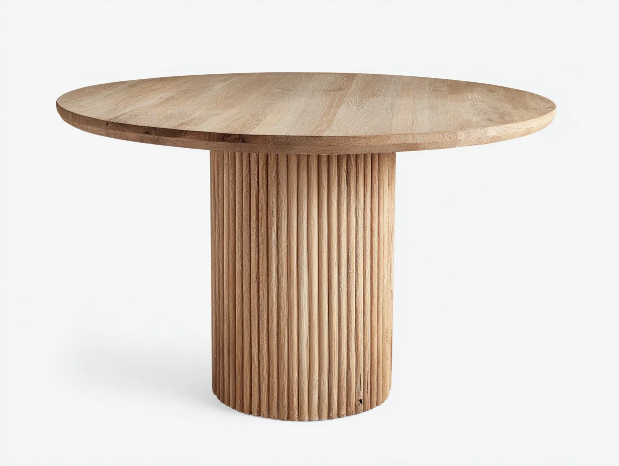 Table de jardin - Bois - 130 x 130 x 76 cm - Beige naturel - Style moderne-Nestuphaus