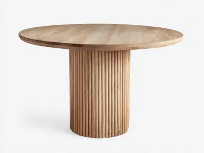 Table de jardin - Bois - 130 x 130 x 76 cm - Beige naturel - Style moderne-Nestuphaus
