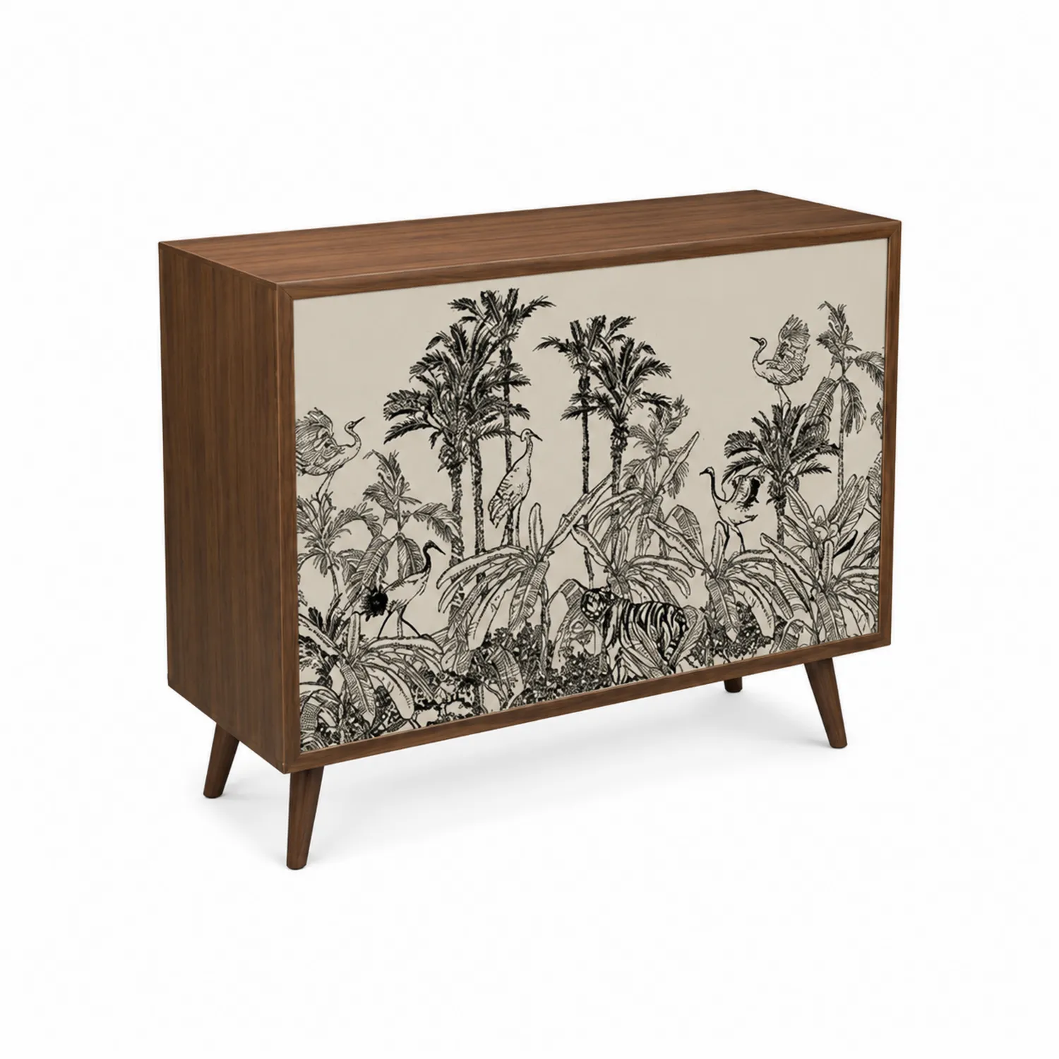 Aparador de Madera con Diseño Tropical 120x40x80 cm