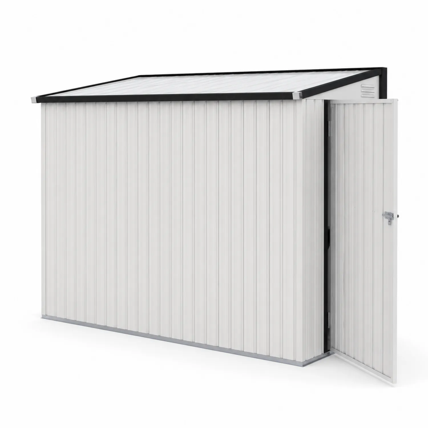 Cobertizo de acero galvanizado con puerta abatible 250x130x200 cm