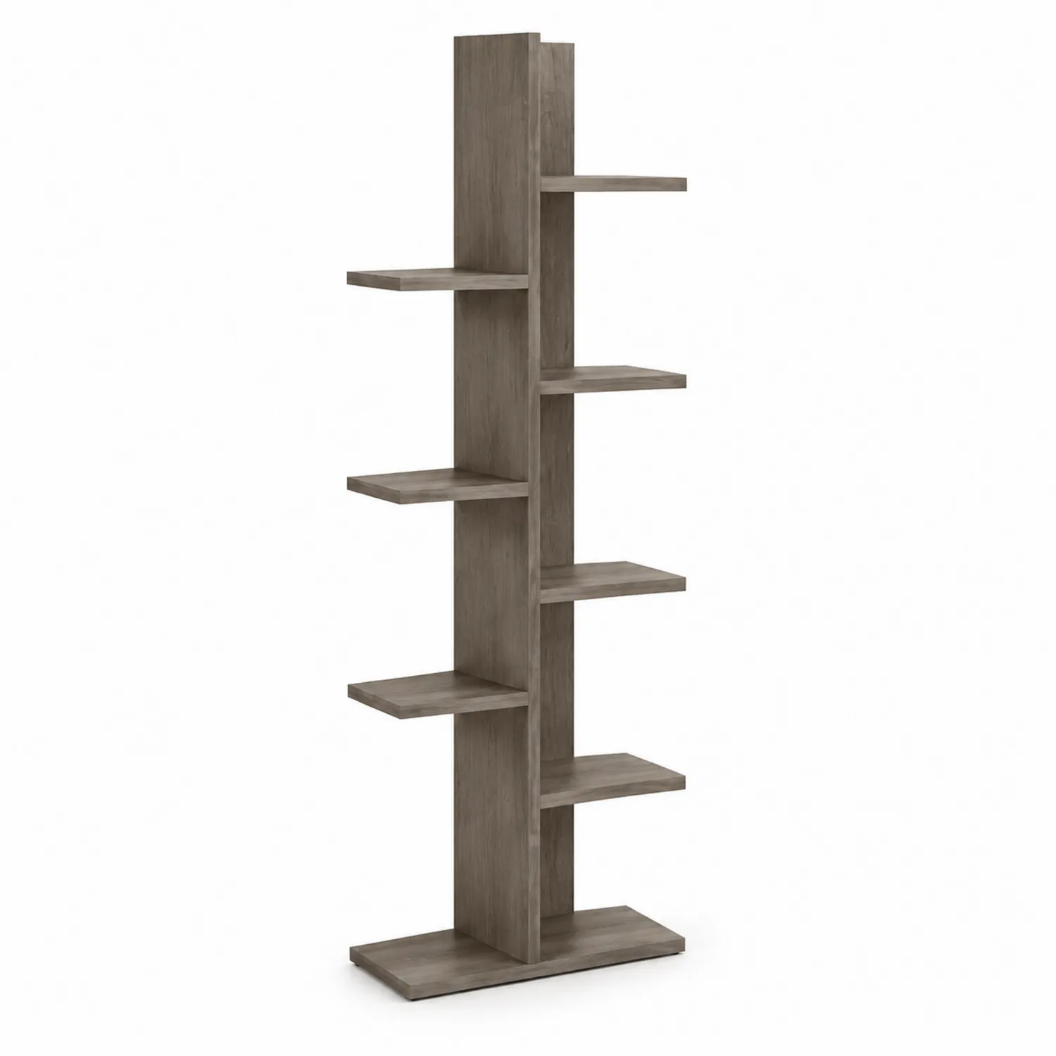 Bücherregal MDF Grau 180x50x25 cm