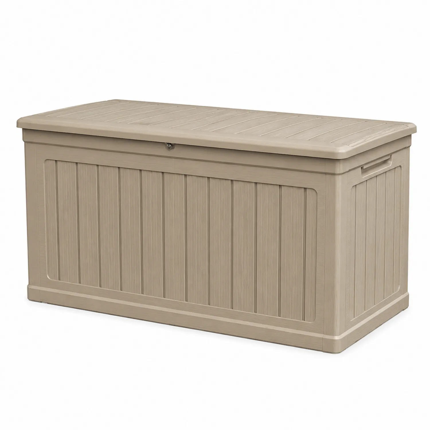 Kunststoff Aufbewahrungsbox Beige 117x45x57 cm