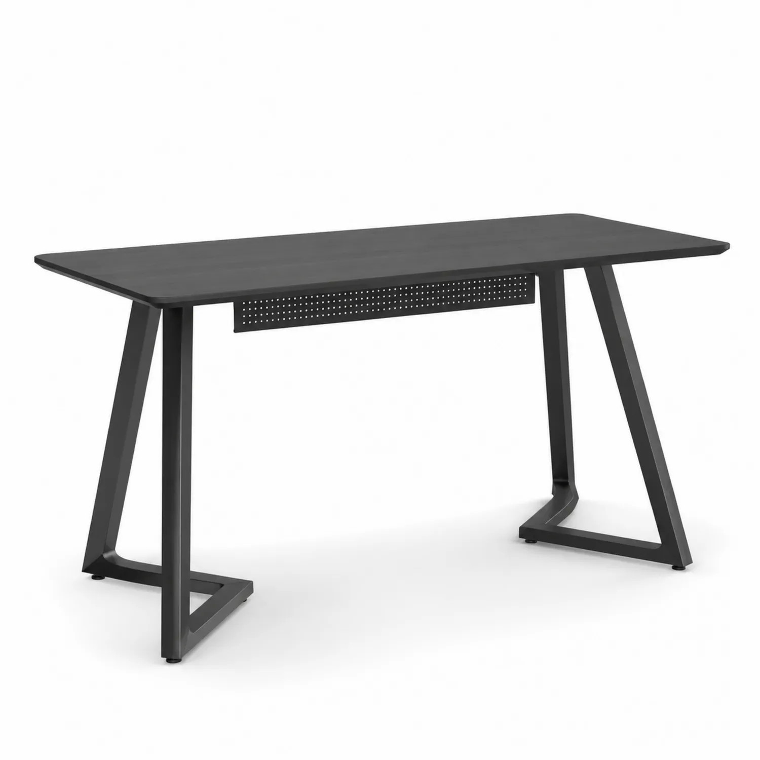 Schreibtisch Rechteckig Schwarz MDF Metall 140x60x75cm