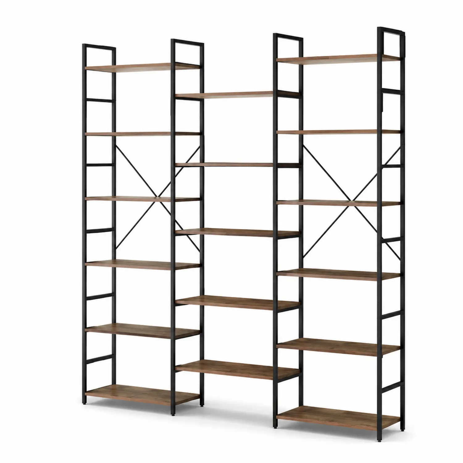 Regal im Industrie-Stil aus Metall und Holz 180x30x200 cm