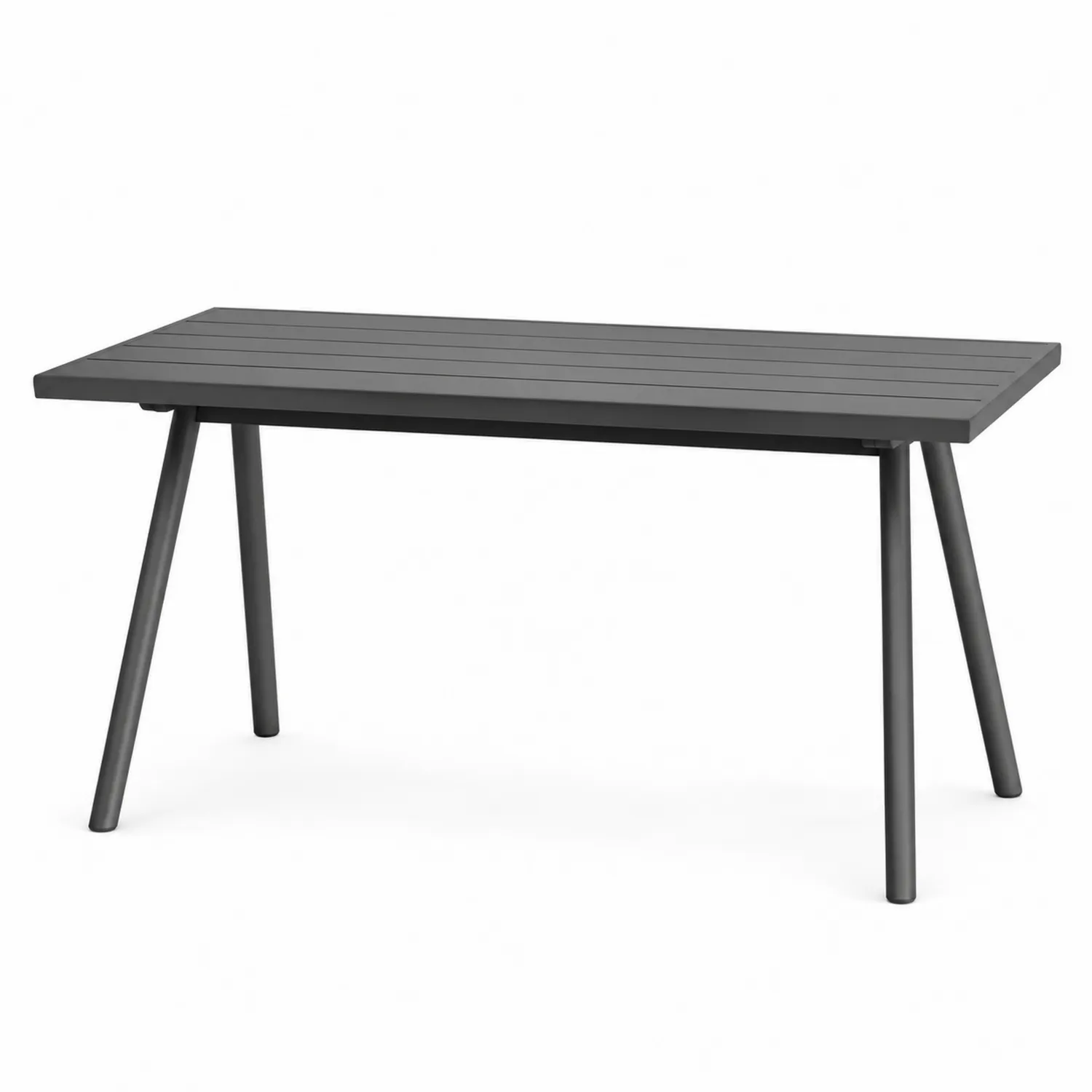 Metall Gartentisch Anthrazit 160x90 cm