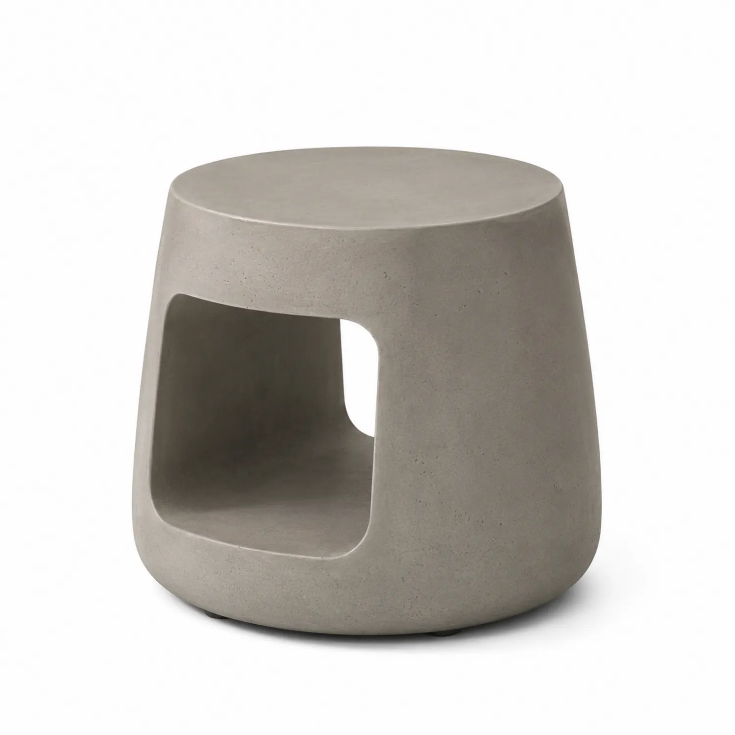 Beton Beistelltisch Zylinderform Grau