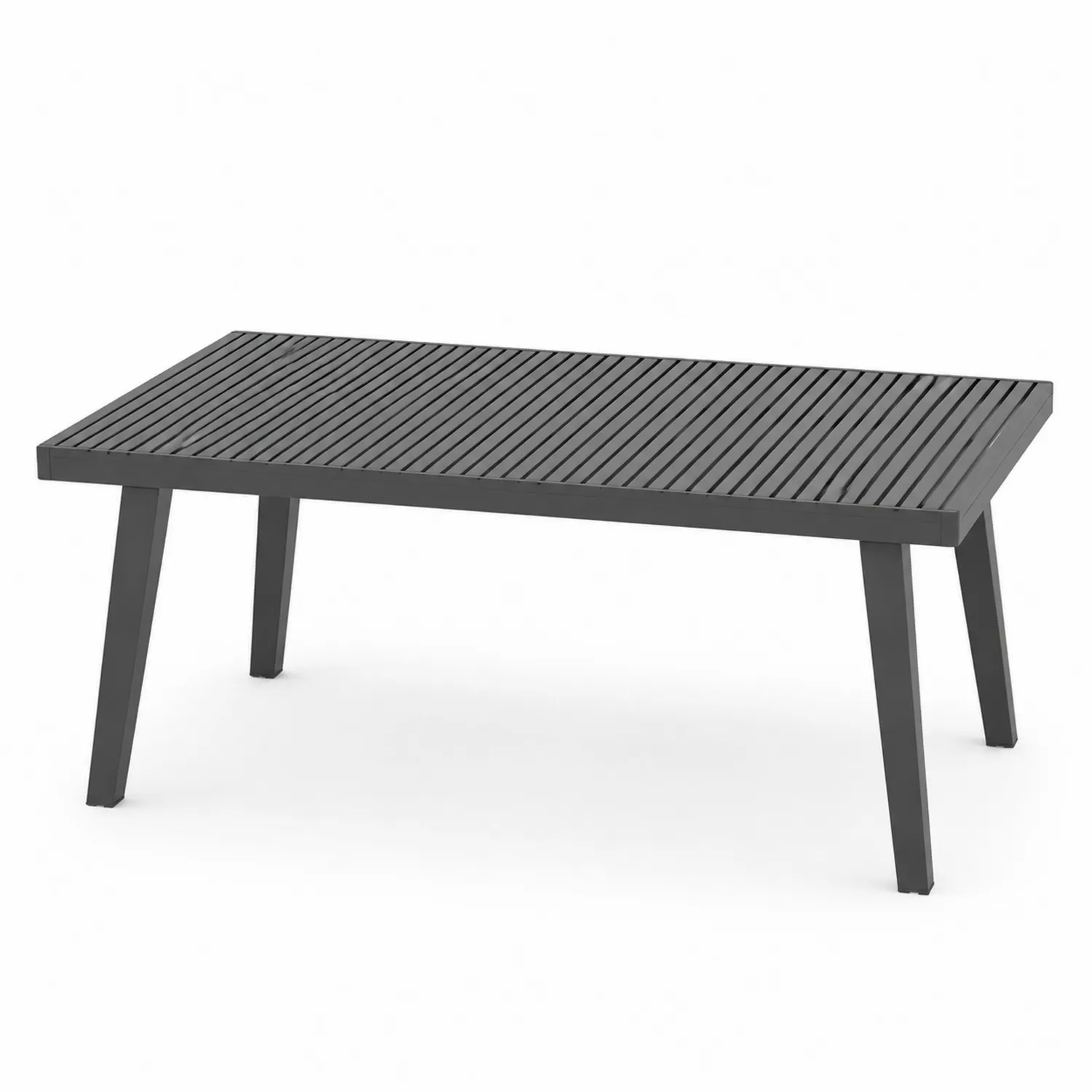 Gartenesstisch Aluminium Schwarz