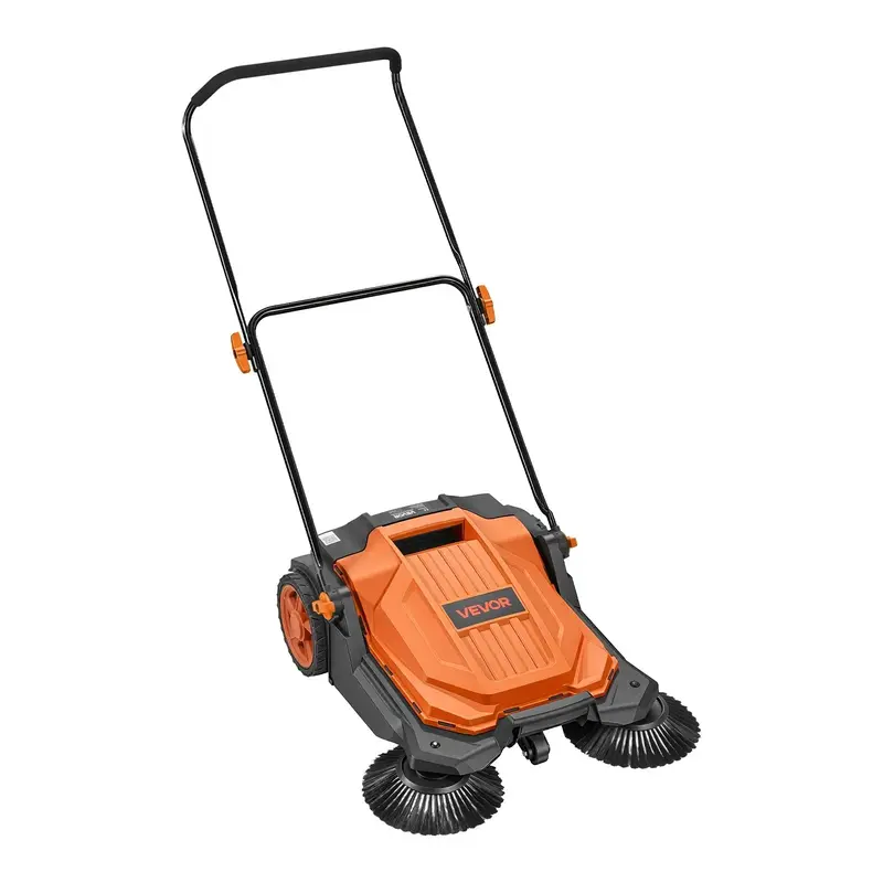 VEVOR Walk-behind Hand Push Floor Sweeper - 25.6" Width