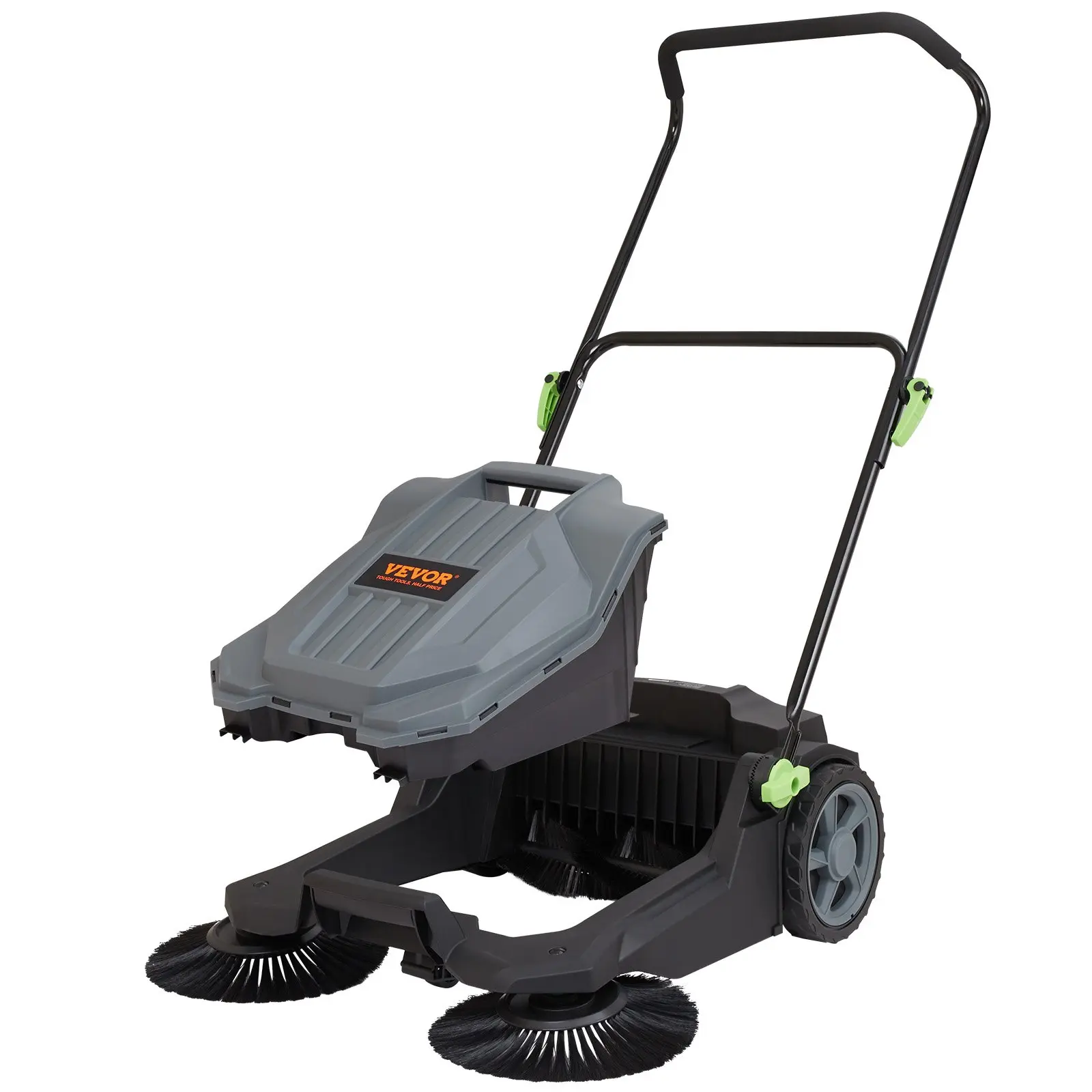 VEVOR Walk-behind Hand Push Floor Sweeper - 25.6" Width