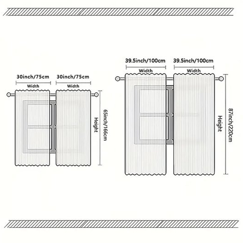 2-Piece Christmas Window Curtain Set for Home Décor