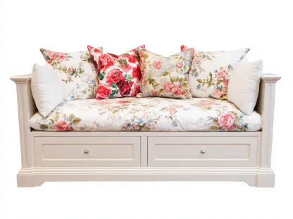 Canapé lit - bois-MDF - 200 x 95 x 82 cm - crème - style romantique classique-Cottahome