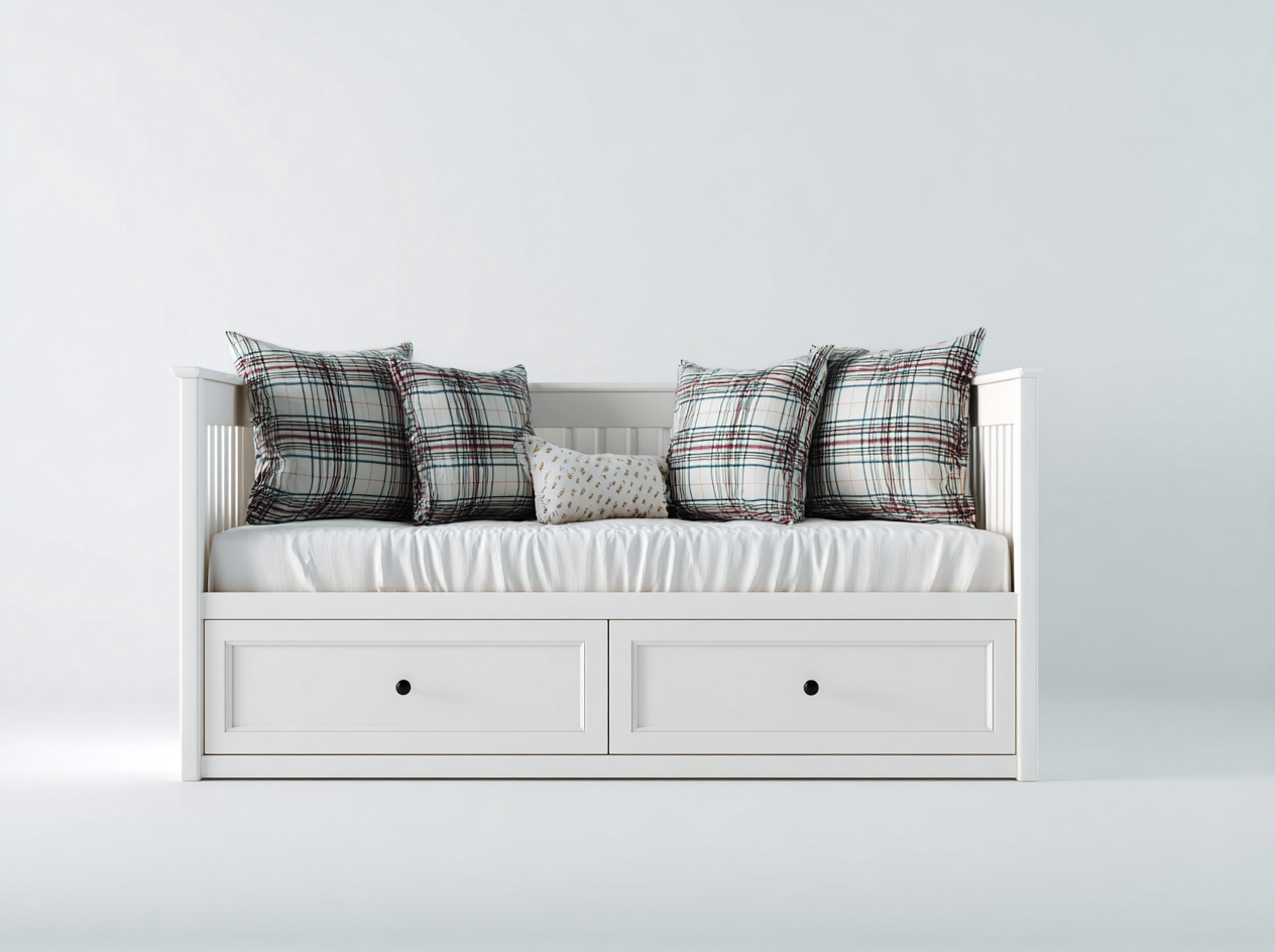 Canapé lit - bois-MDF - 198 x 92 x 78 cm - blanc - style moderne-Cottahome