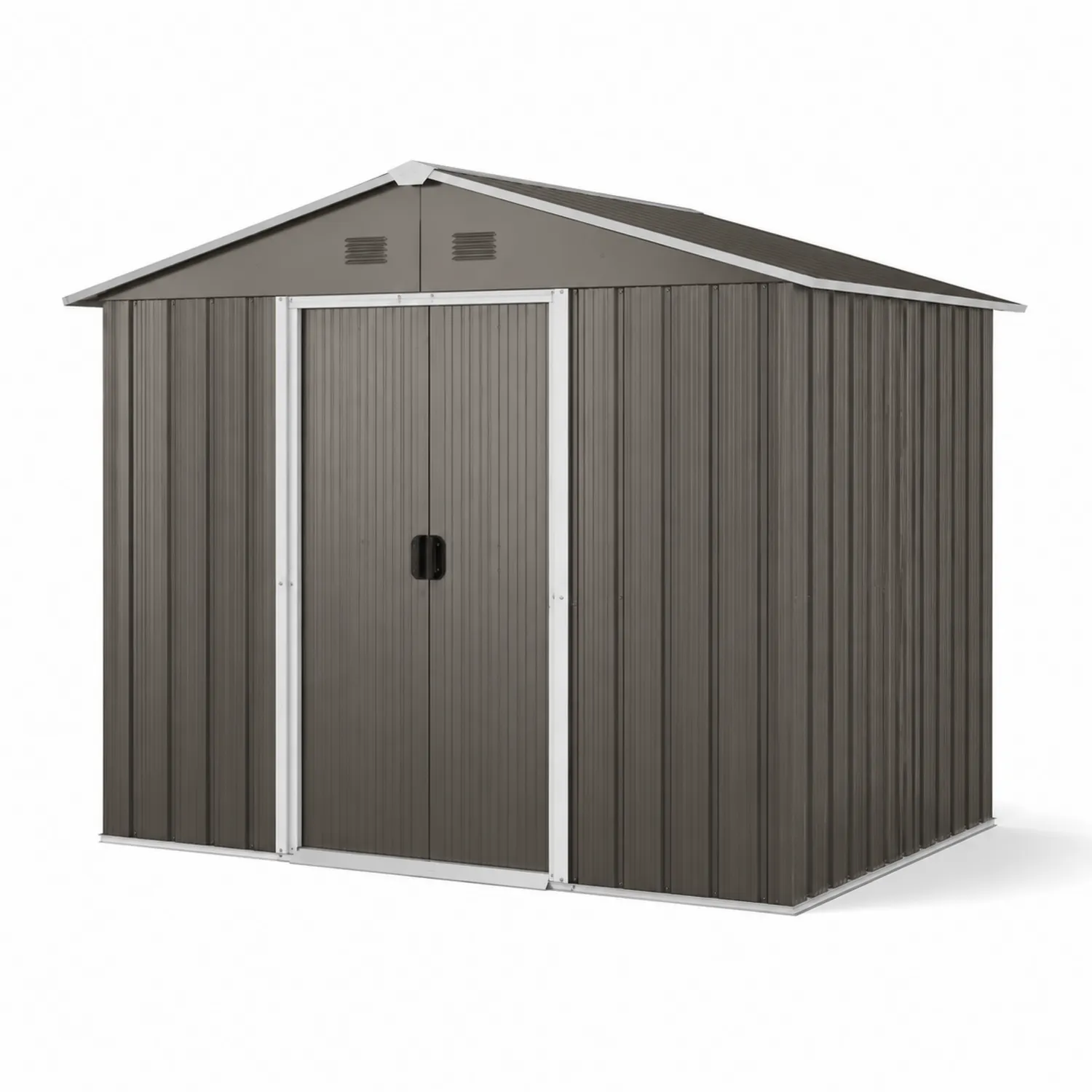 Abri de jardin en métal gris foncé 257 x 182 x 180 cm