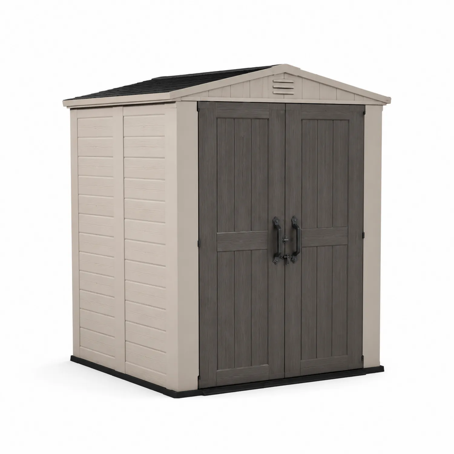 Abri de jardin en plastique Beige et Marron 200x150x200 cm
