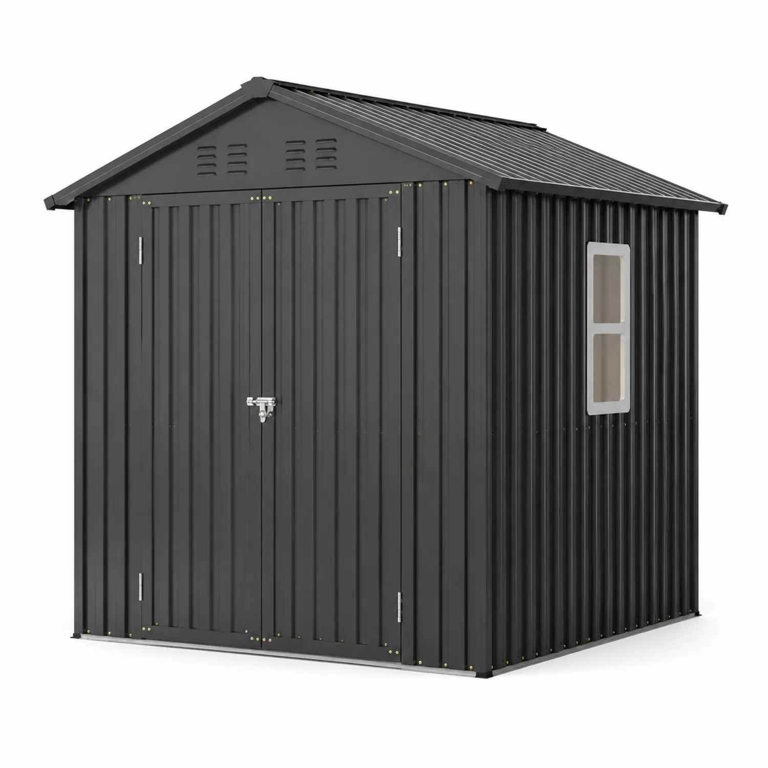 Abri de jardin en métal Gris Anthracite 213x130x173 cm