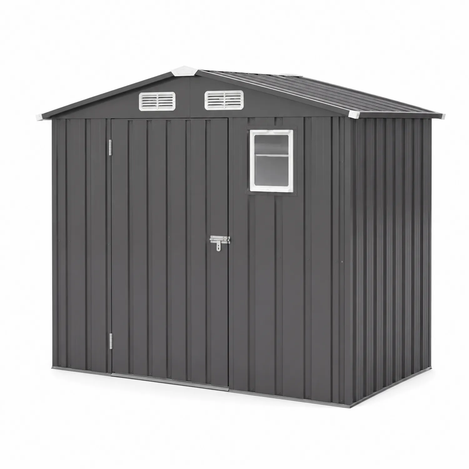 Capanno in metallo zincato con finestra 213x130x173 cm