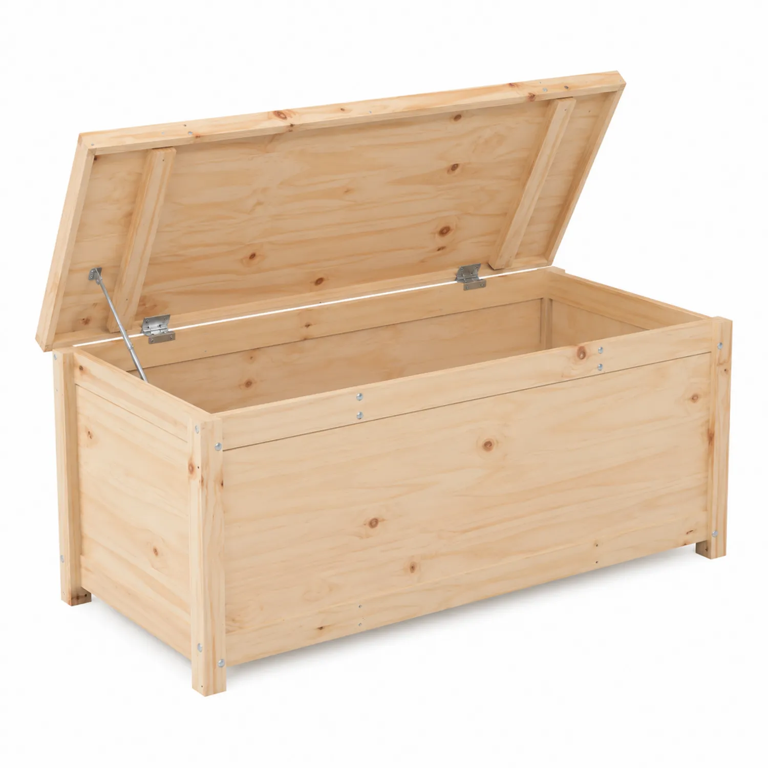 Coffre de rangement en bois de pin