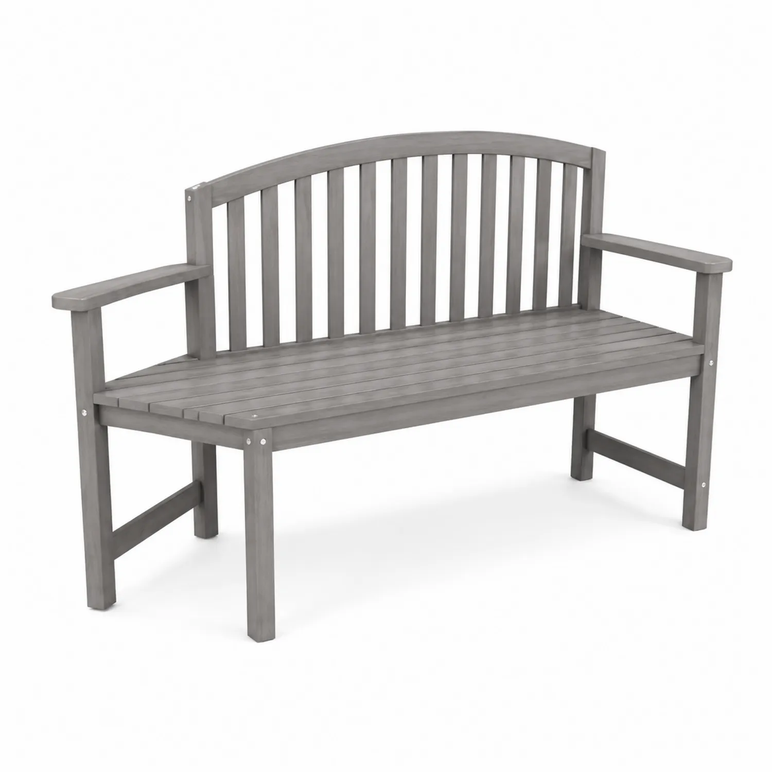 Banc d'extérieur en bois d'acacia gris 120 cm