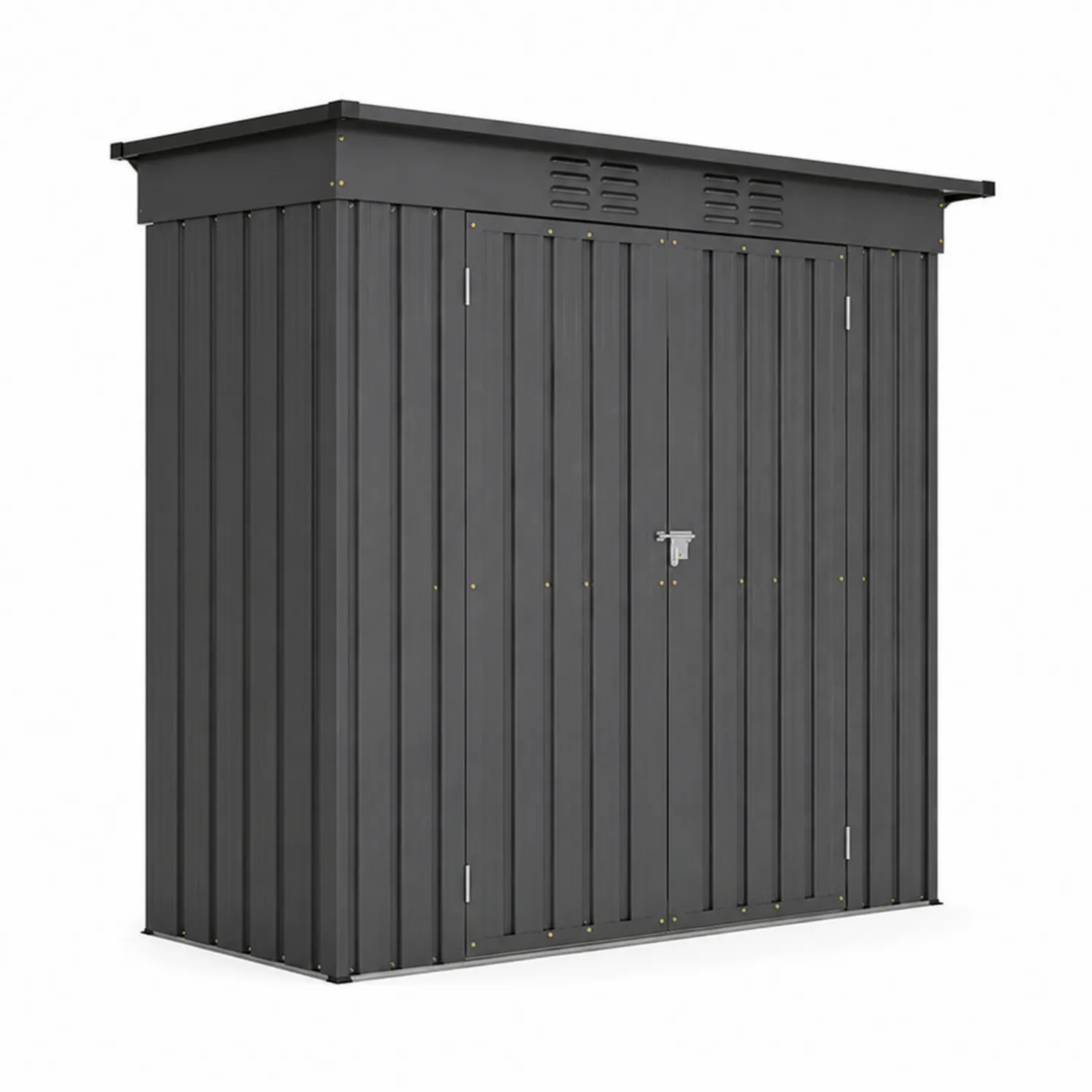 Abri de jardin en métal acier galvanisé Gris 200x120x180 cm
