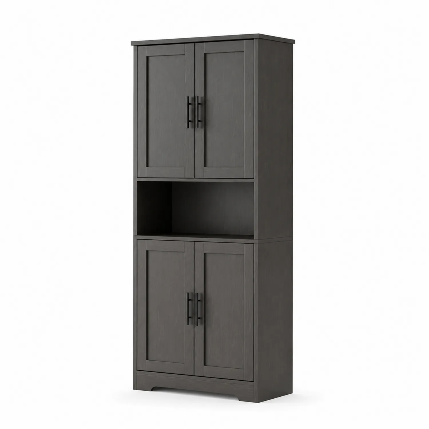 Armoire de cuisine en bois 180x60x40 cm Gris Anthracite