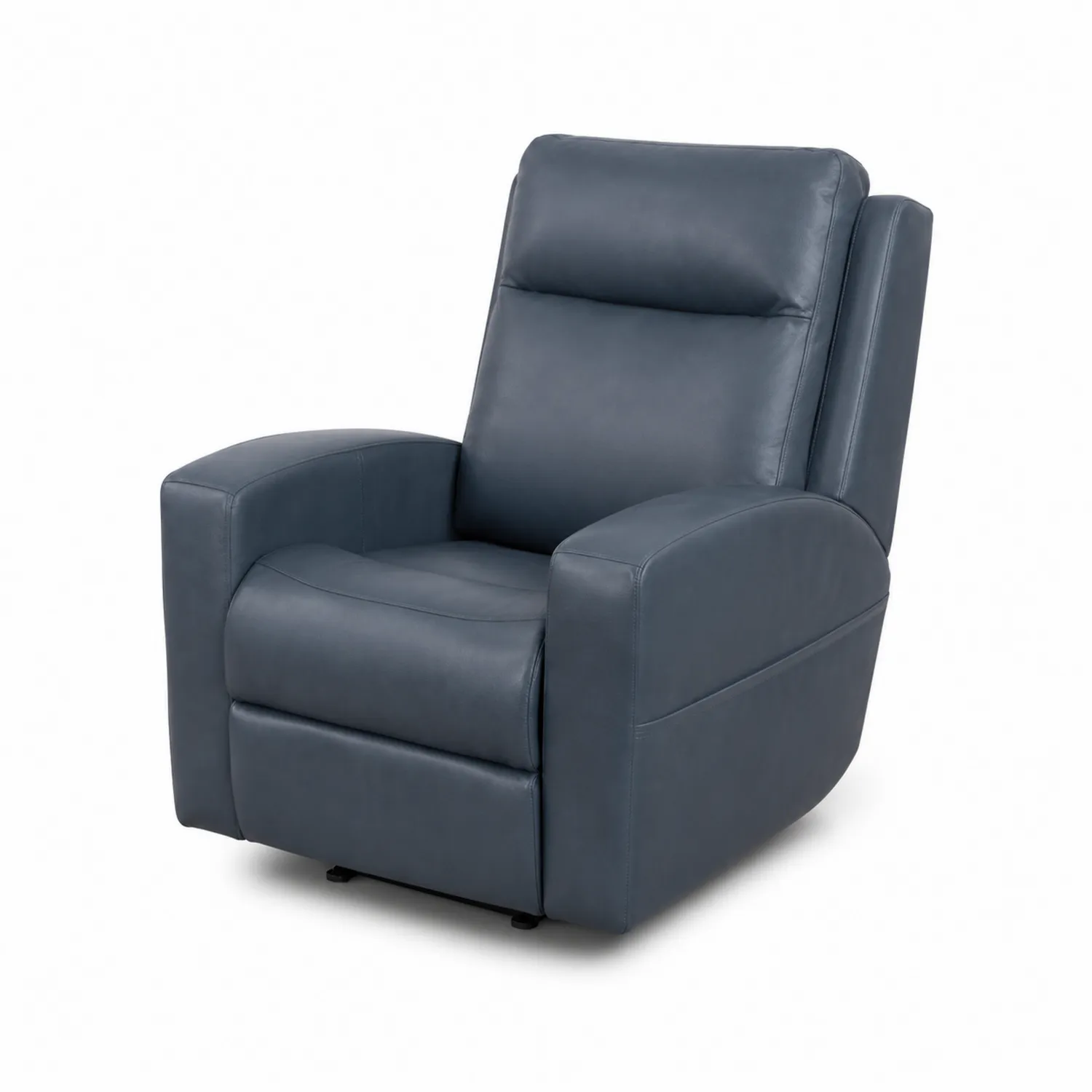 Fauteuil inclinable en cuir bleu 90x75x100 cm-Velnovorin
