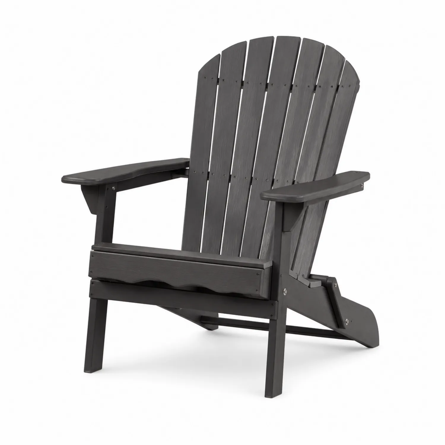 Chaise Adirondack en Bois Composite Noir-Velnovorin