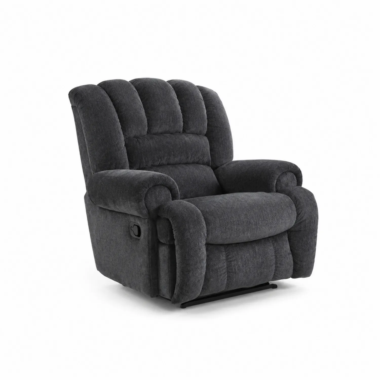Fauteuil relax en tissu gris foncé-Velnovorin