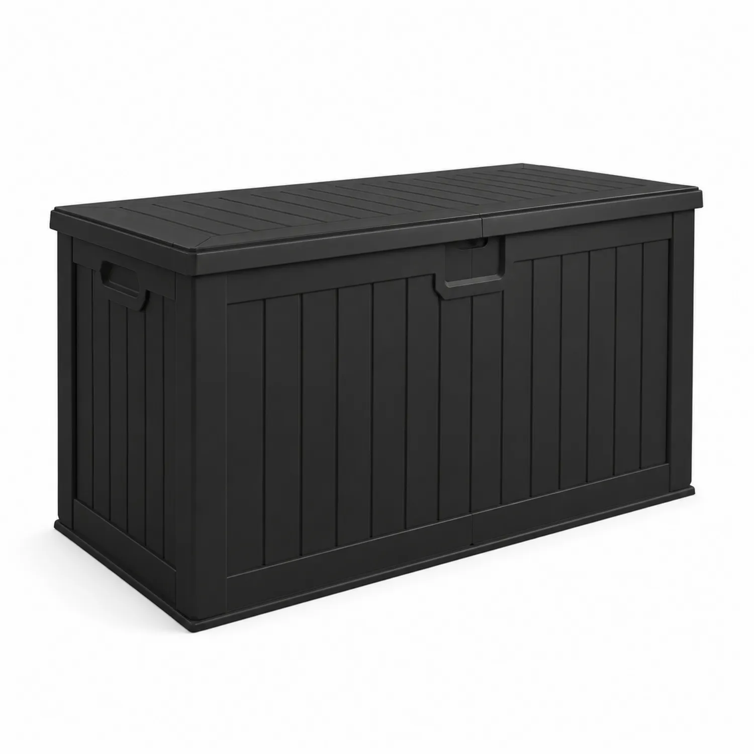 Coffre de rangement extérieur en plastique noir 120x50x60 cm-Velnovorin