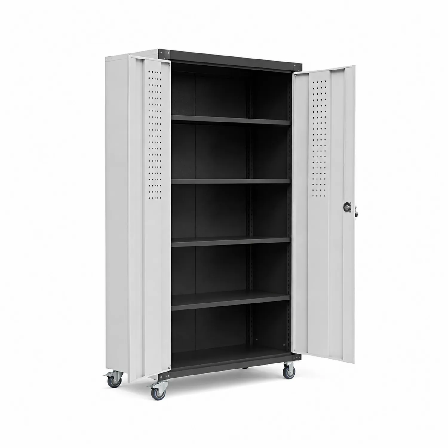 Armoire de rangement en acier avec roulettes-Velnovorin