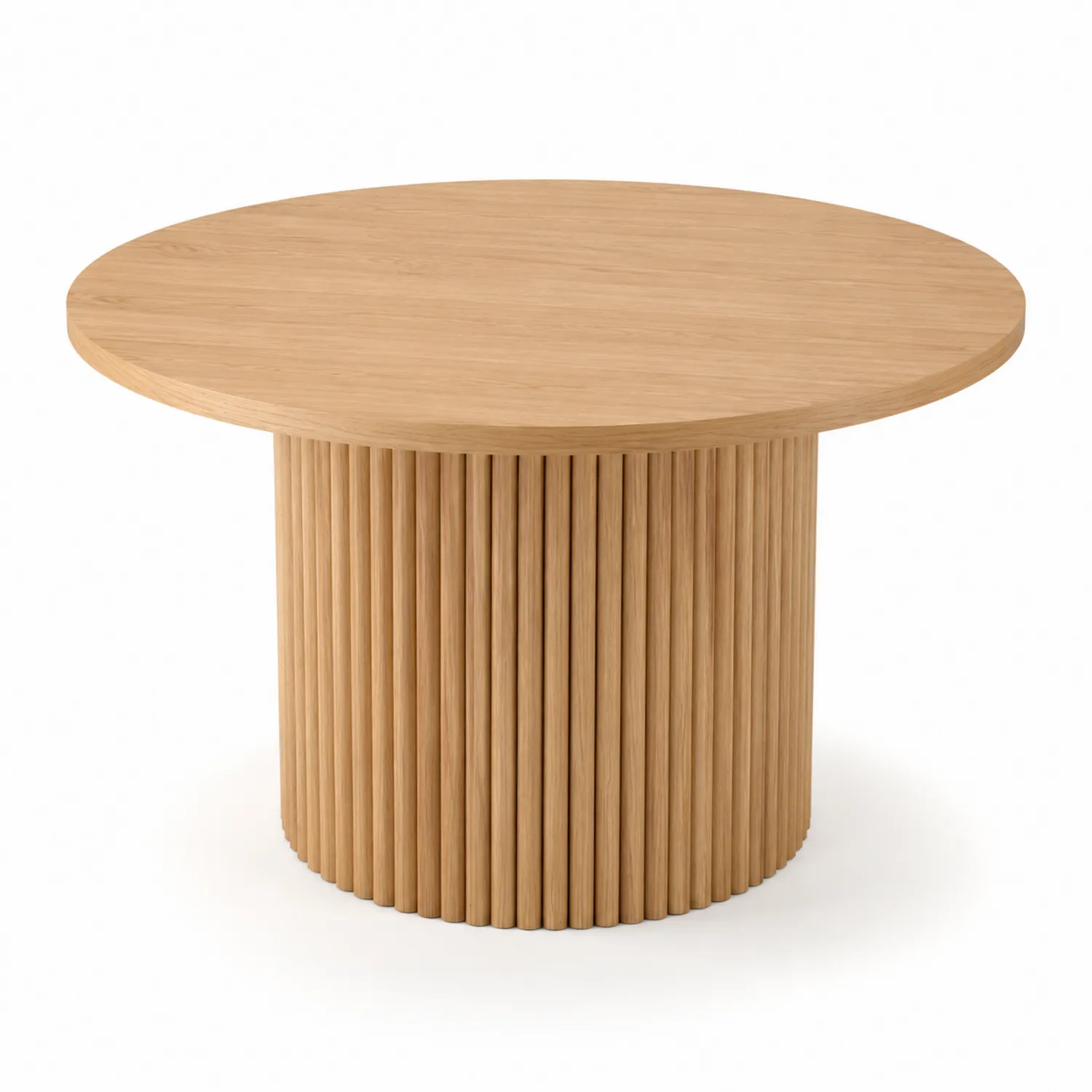 Table basse ronde en bois-Velnovorin