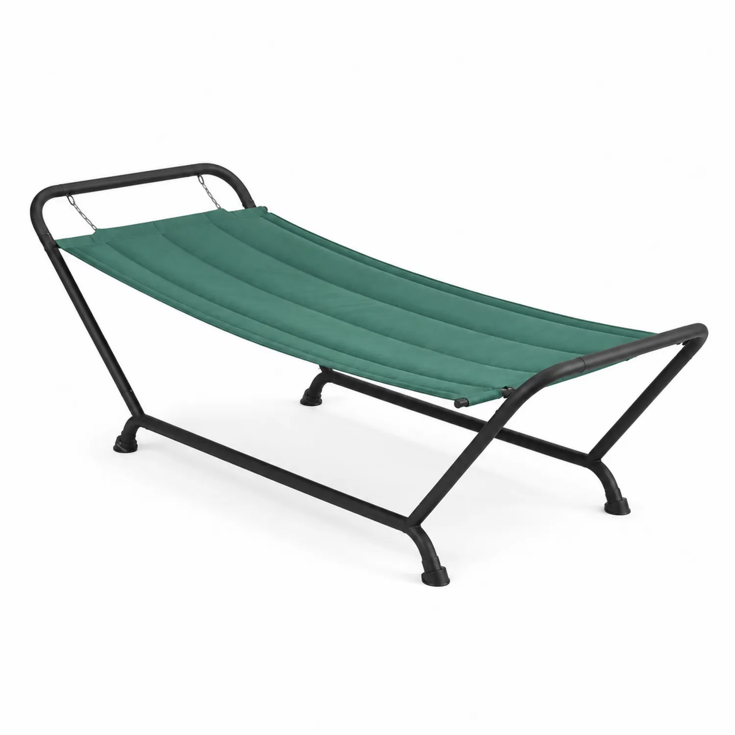 Hamac en Métal Noir et Tissu Vert-Velnovorin