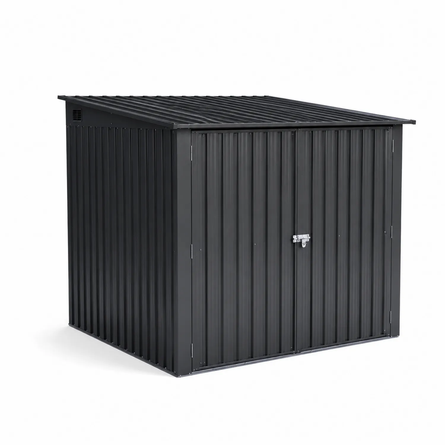 Abri de jardin en métal noir 210x130x185 cm-Velnovorin