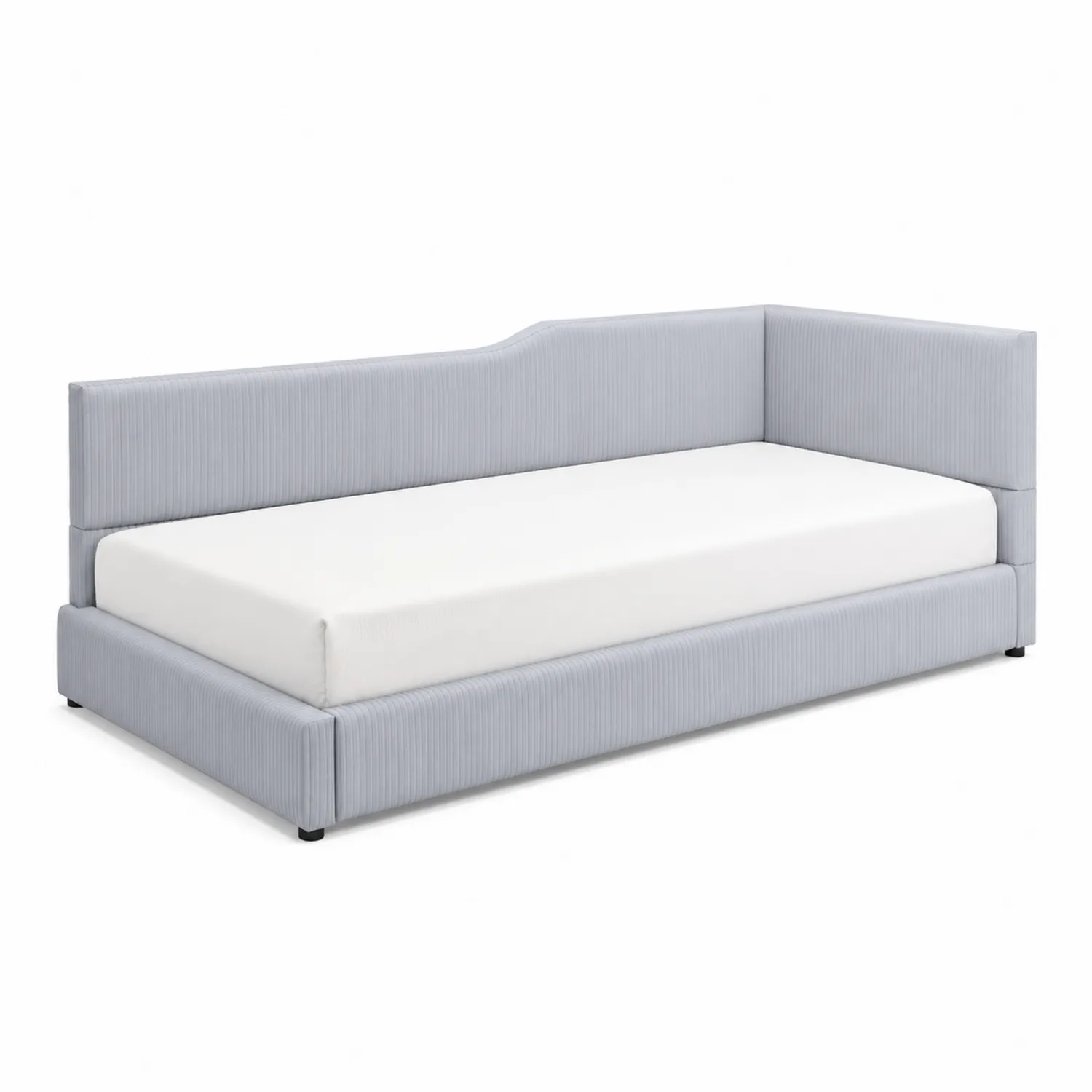 Lit de jour en tissu avec sommier et matelas 200x90 cm-Velnovorin