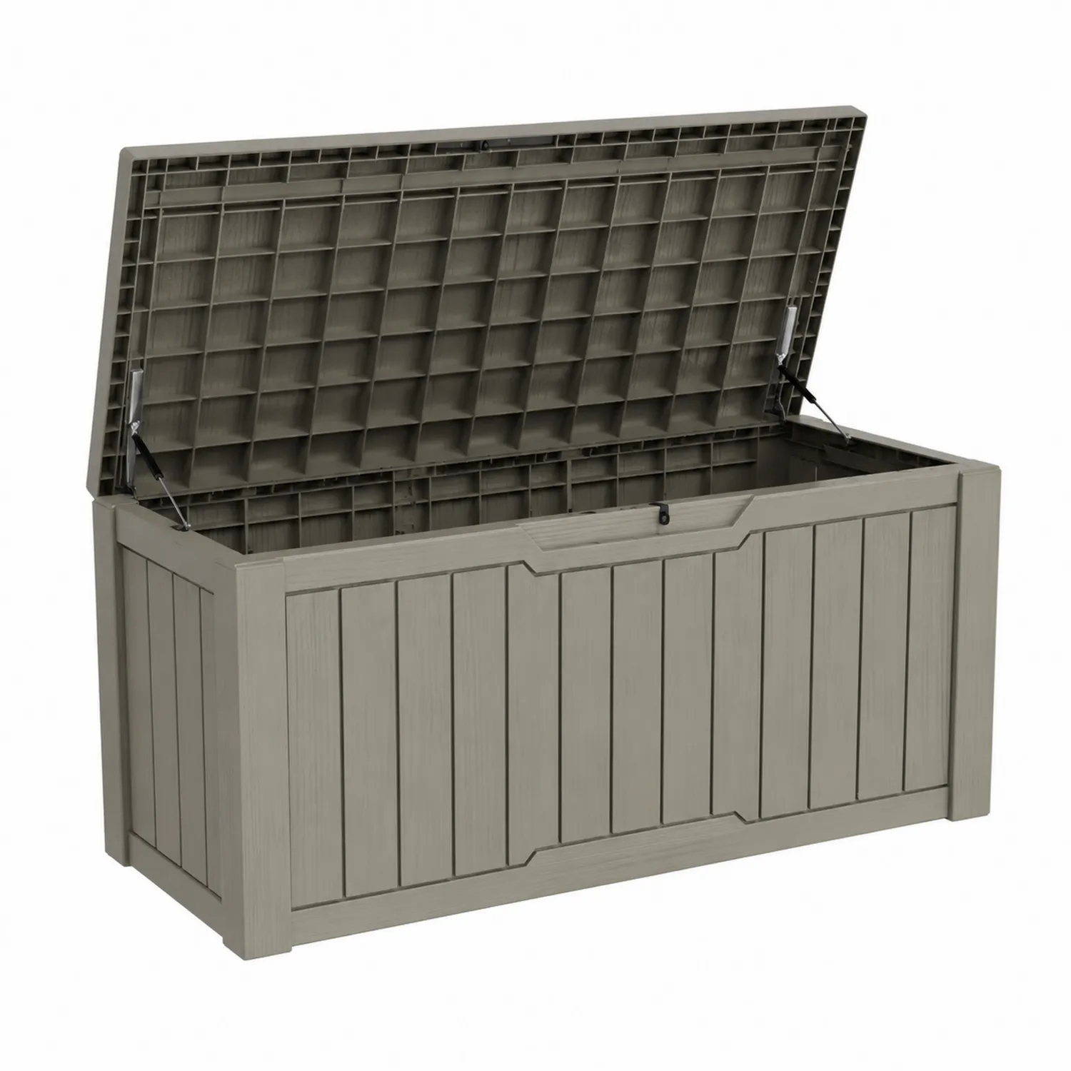Coffre de rangement en plastique polypropylène Gris-Velnovorin