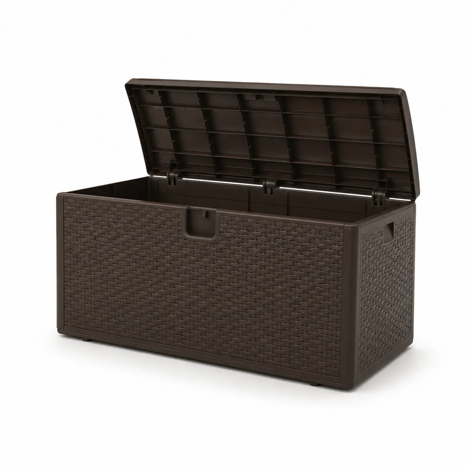 Coffre de rangement en plastique marron 120x50x60 cm-Velnovorin