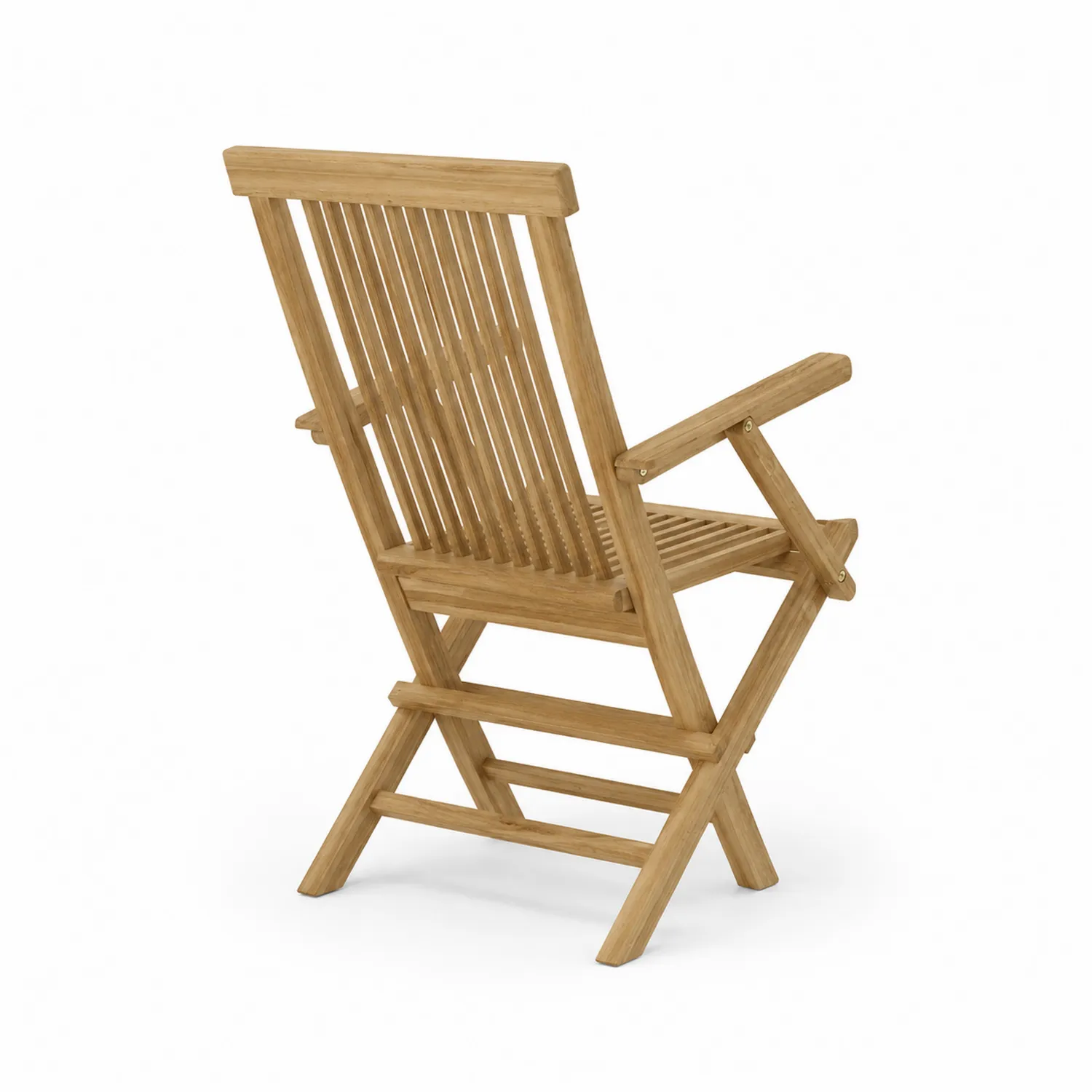 Chaise de jardin pliante en chêne avec accoudoirs-Velnovorin