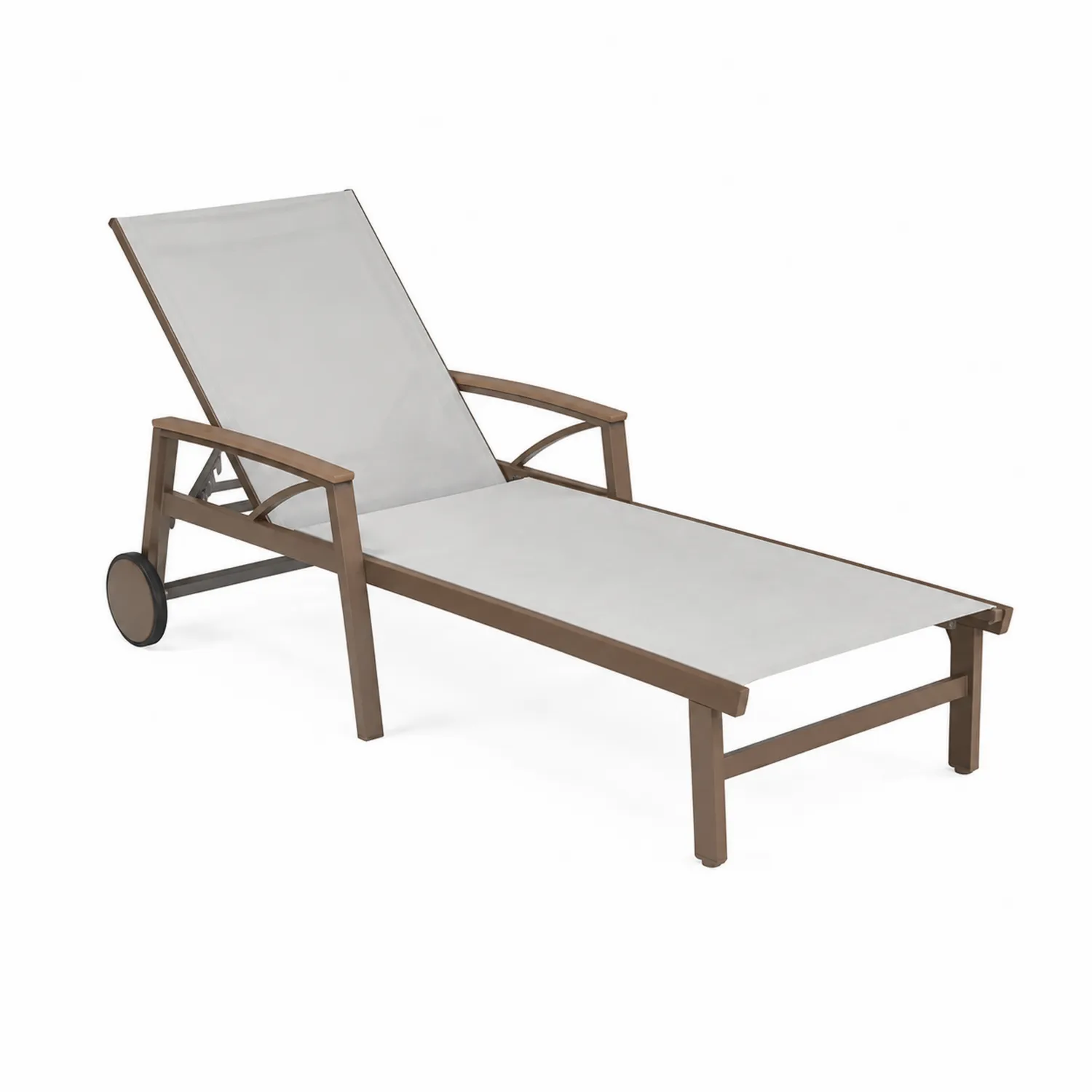 Chaise longue en aluminium et textilène Réglable-Velnovorin