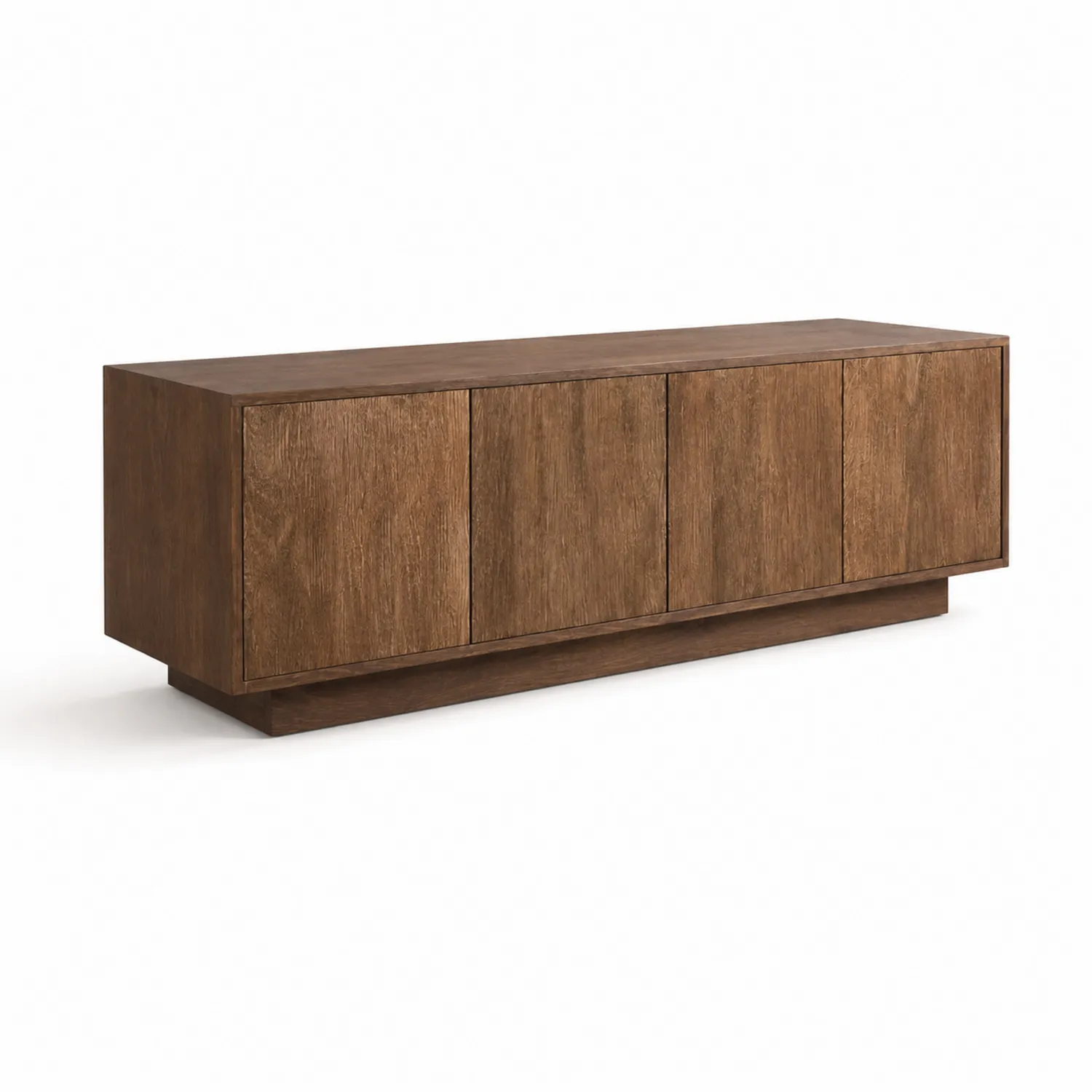 Meuble TV en bois massif marron-Velnovorin