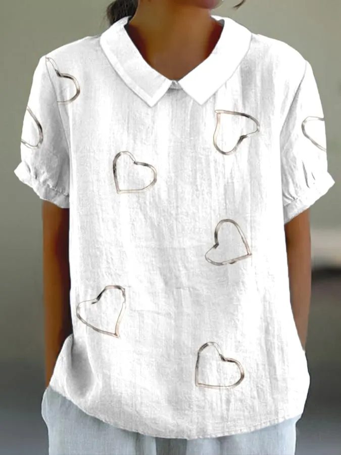 Women's Breast Cancer Awareness Print Casual Shirt