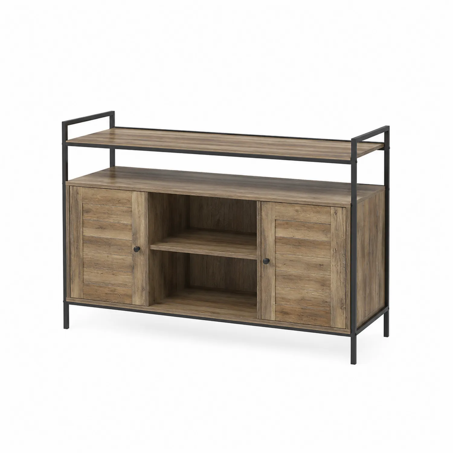 Meuble TV en Bois et Métal 120 cm