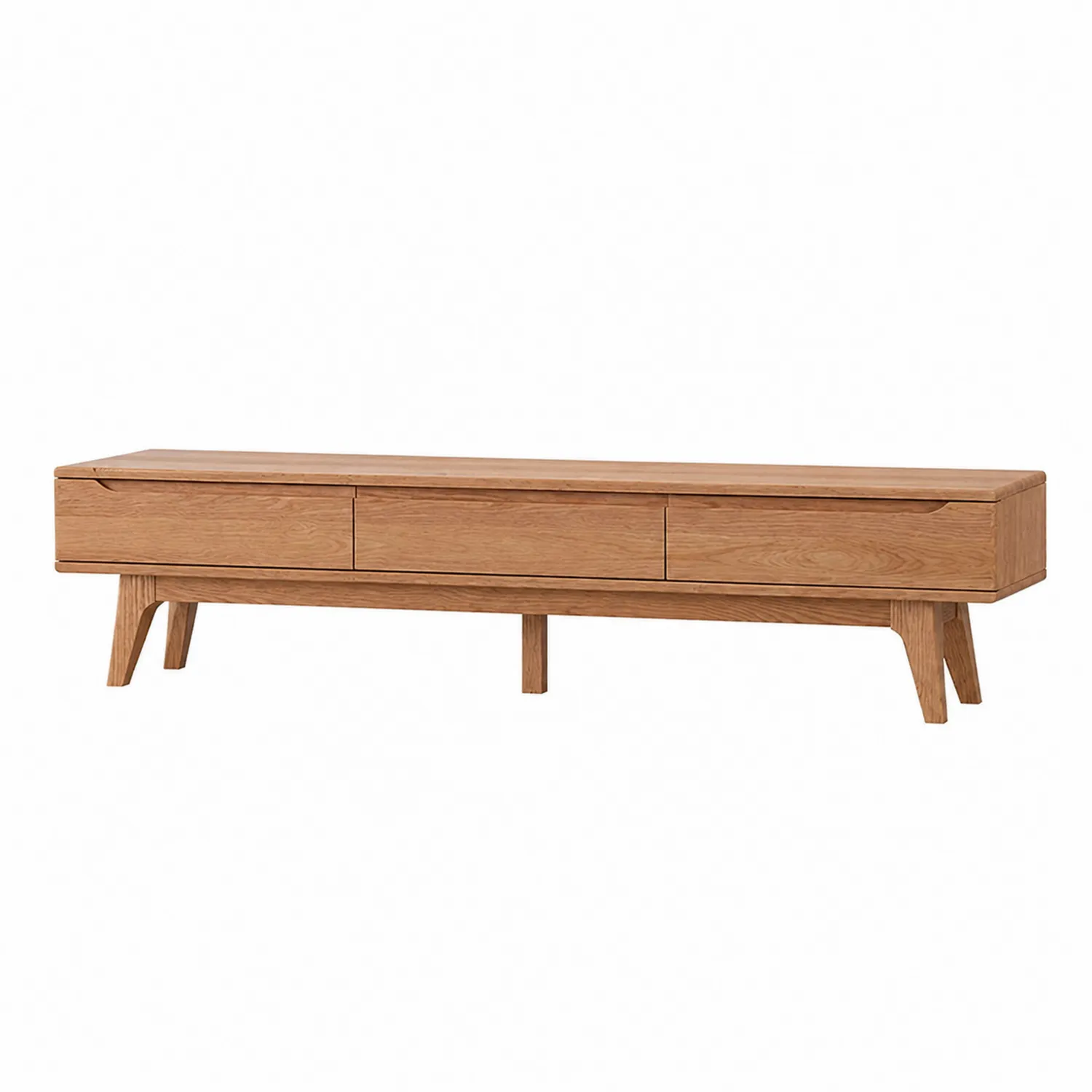 Meuble TV en bois de chêne clair 180 cm