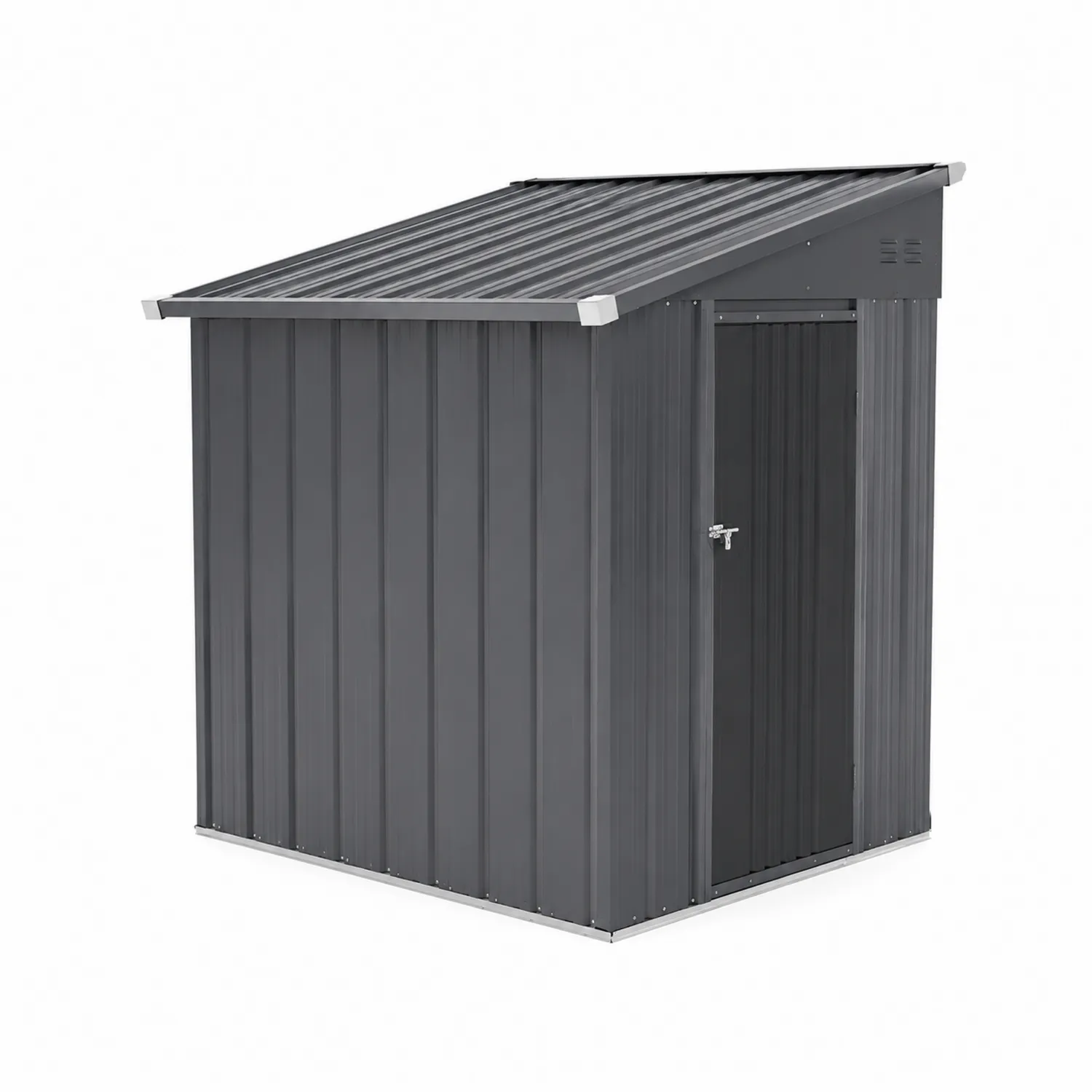 Abri de Jardin en Métal Gris Foncé