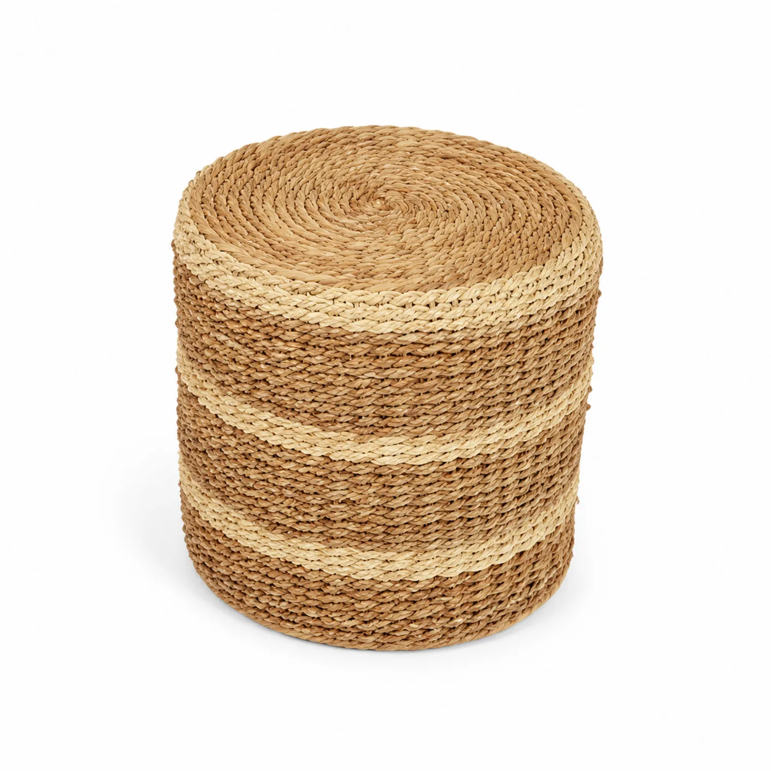 Pouf Cylindrique en Jute Tressé 40cm