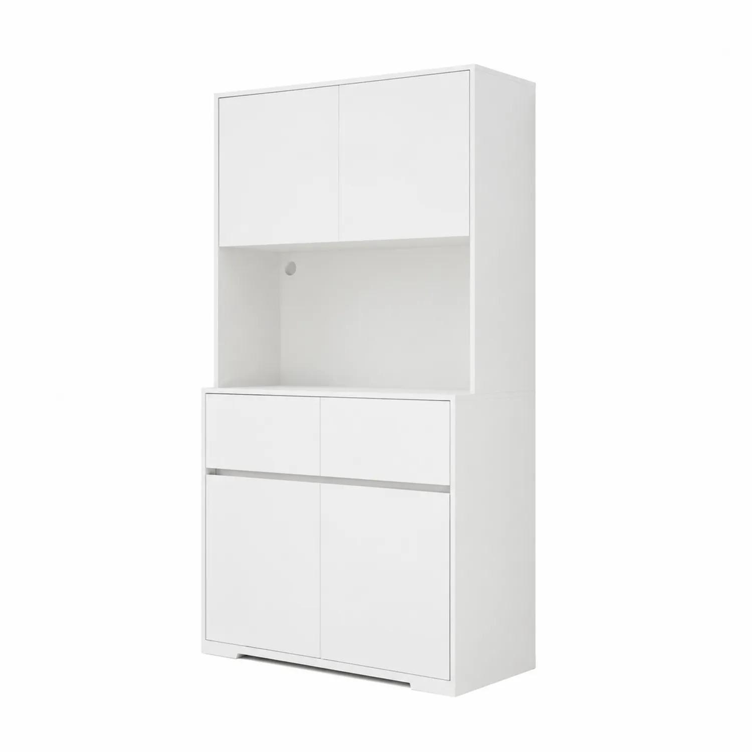 Buffet de Cuisine en Bois Blanc 180x80x40 cm